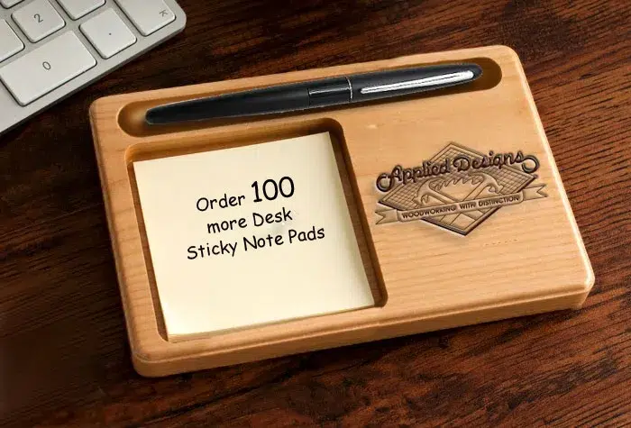 Engraved Sticky Note Tray